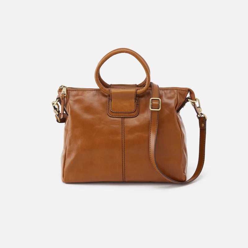 HOBO Sheila Medium Satchel in Truffle Polished Leather