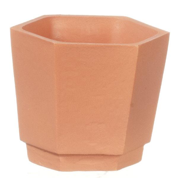 Terra Cotta Dollhouse Miniature Hexagon Planter