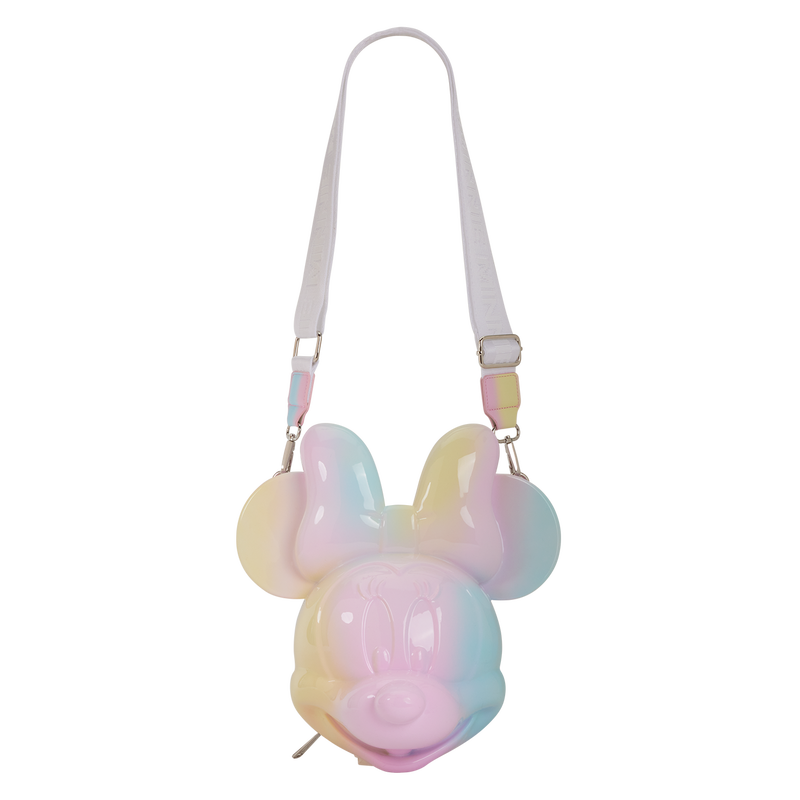 Minnie Mouse Pastel Tie-Dye Molded Figural Crossbody Bag by Loungefly
