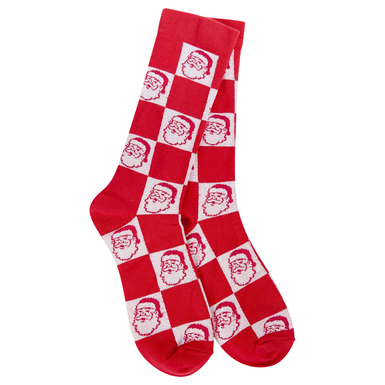 Santa Check Holiday Crew Socks
