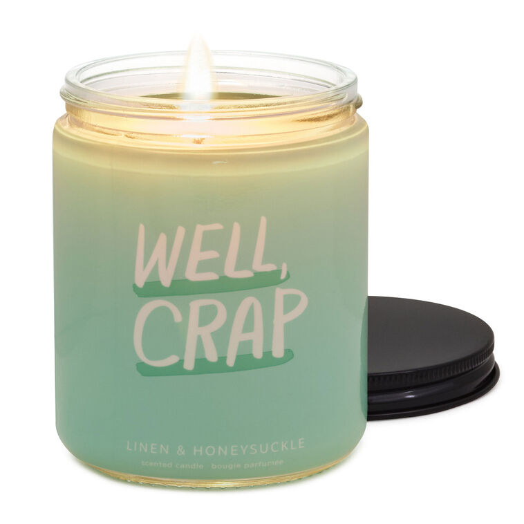 Well, Crap Linen and Honeysuckle Scented Jar Candle, 7 oz.