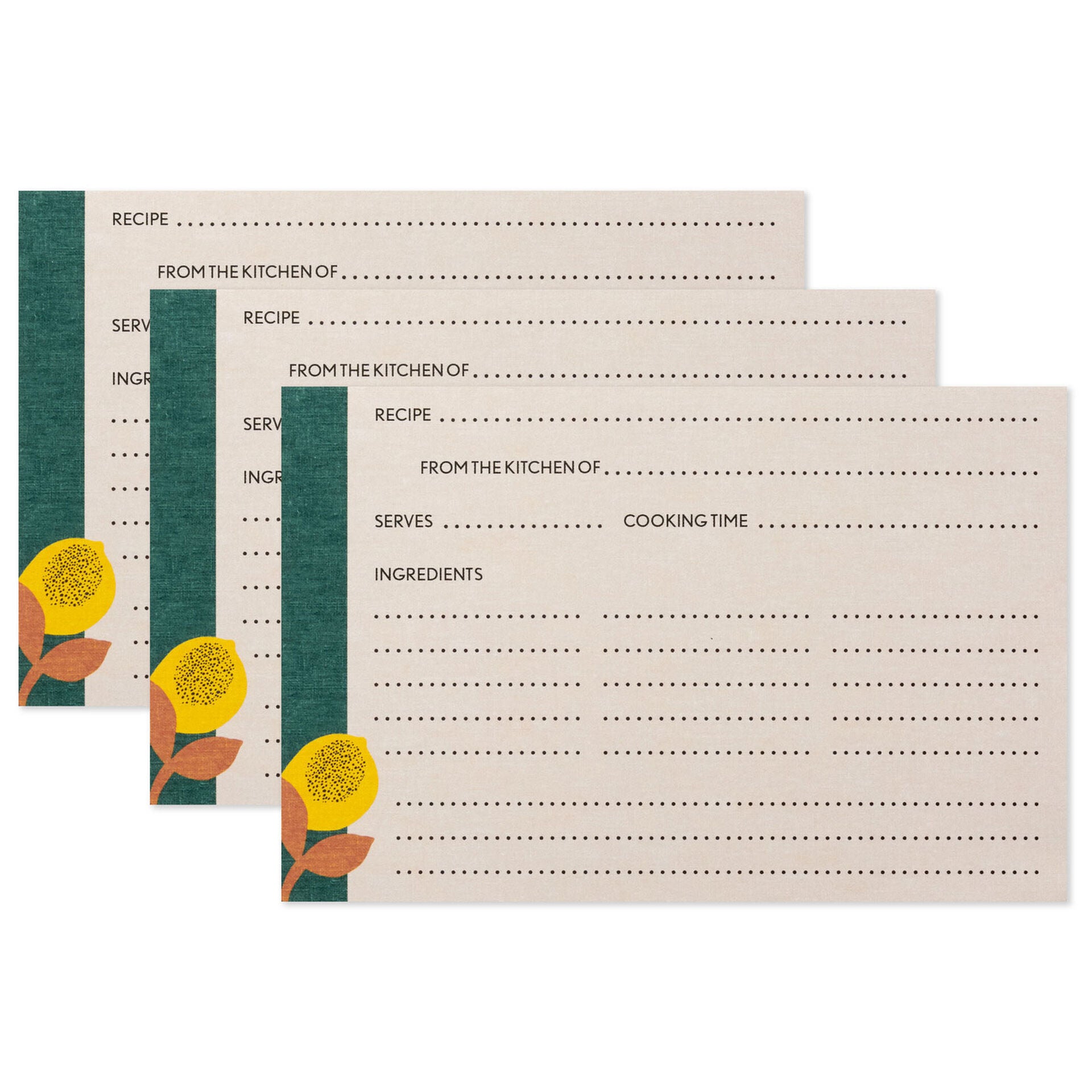 Bright Citrus Recipe Refill Cards