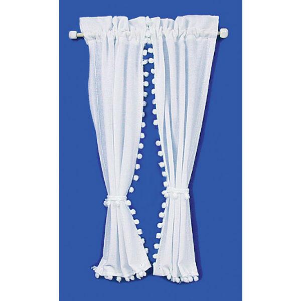 White Dollhouse Country Curtains