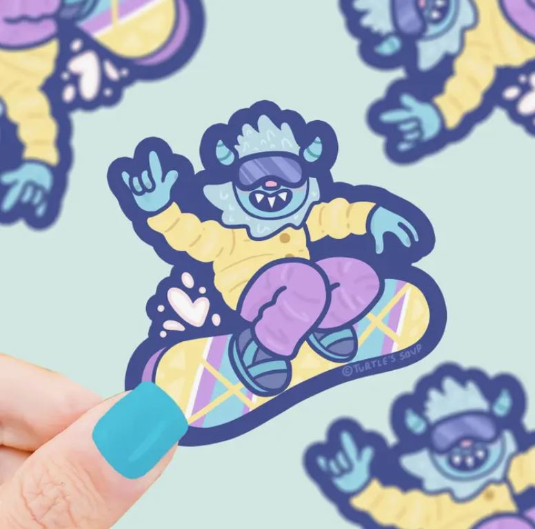 Yeti Snowboard Vinyl Sticker