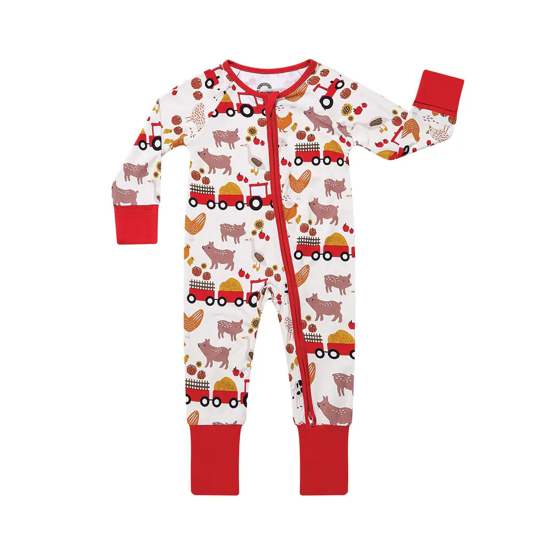 Farm Friends Bamboo Baby Pajamas