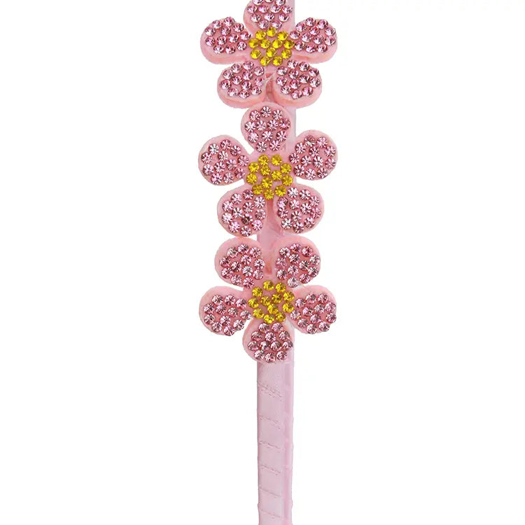 Pink Rhinestone Daisy Headband