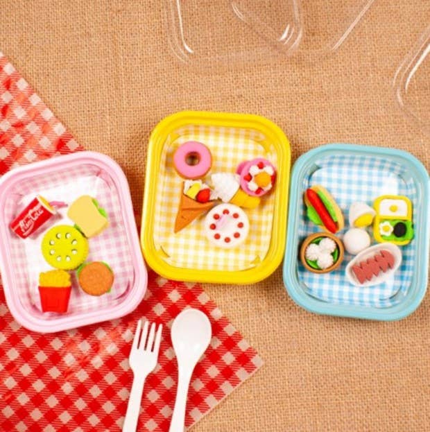 Convenience store bento lunch boxes Eraser SET
