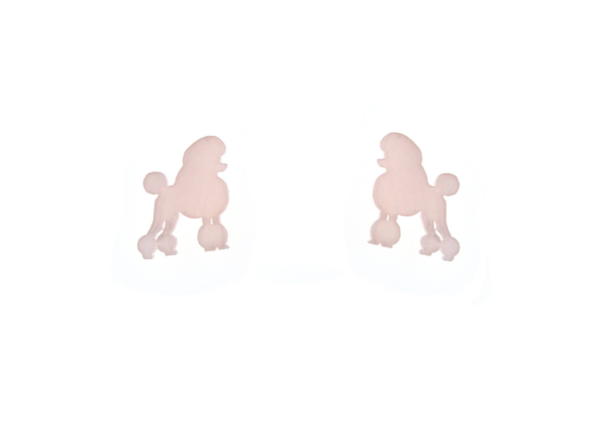Pink Poodle Earrings