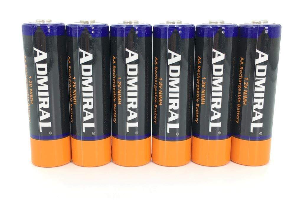 Admiral 2600mAh 1.2V NiMH AA Rechargeable Batteries (6 Pack)