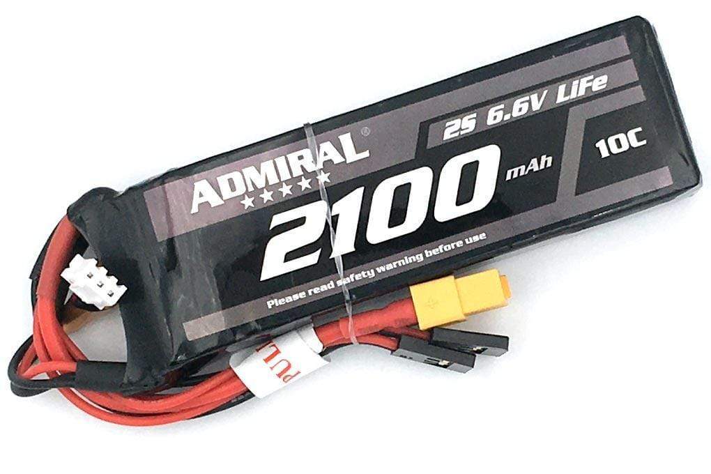 Admiral 2100mAh 2S 6.6V LiFe Battery with XT60/JR/Futaba Connectors