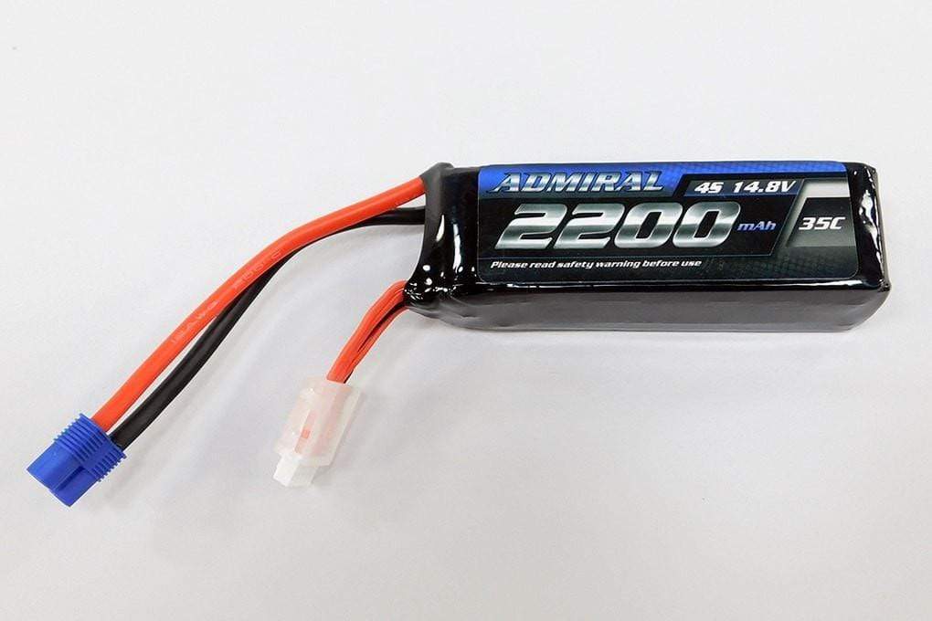 Admiral 2200mAh 4S 14.8V 35C LiPo Battery with EC3 Connector