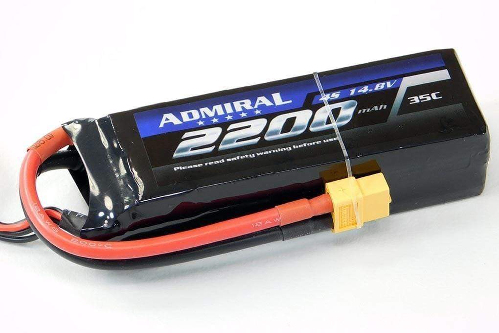Admiral 2200mAh 4S 14.8V 35C LiPo Battery with XT60 Connector