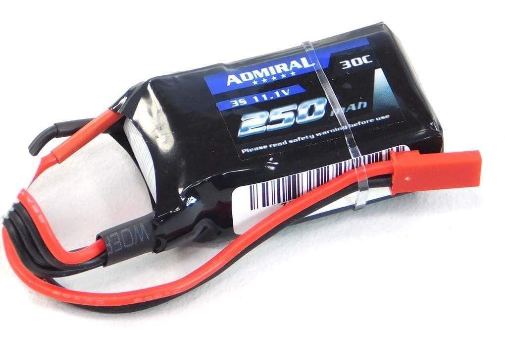 Admiral 250mAh 3S 11.1V 30C LiPo Battery with JST Connector