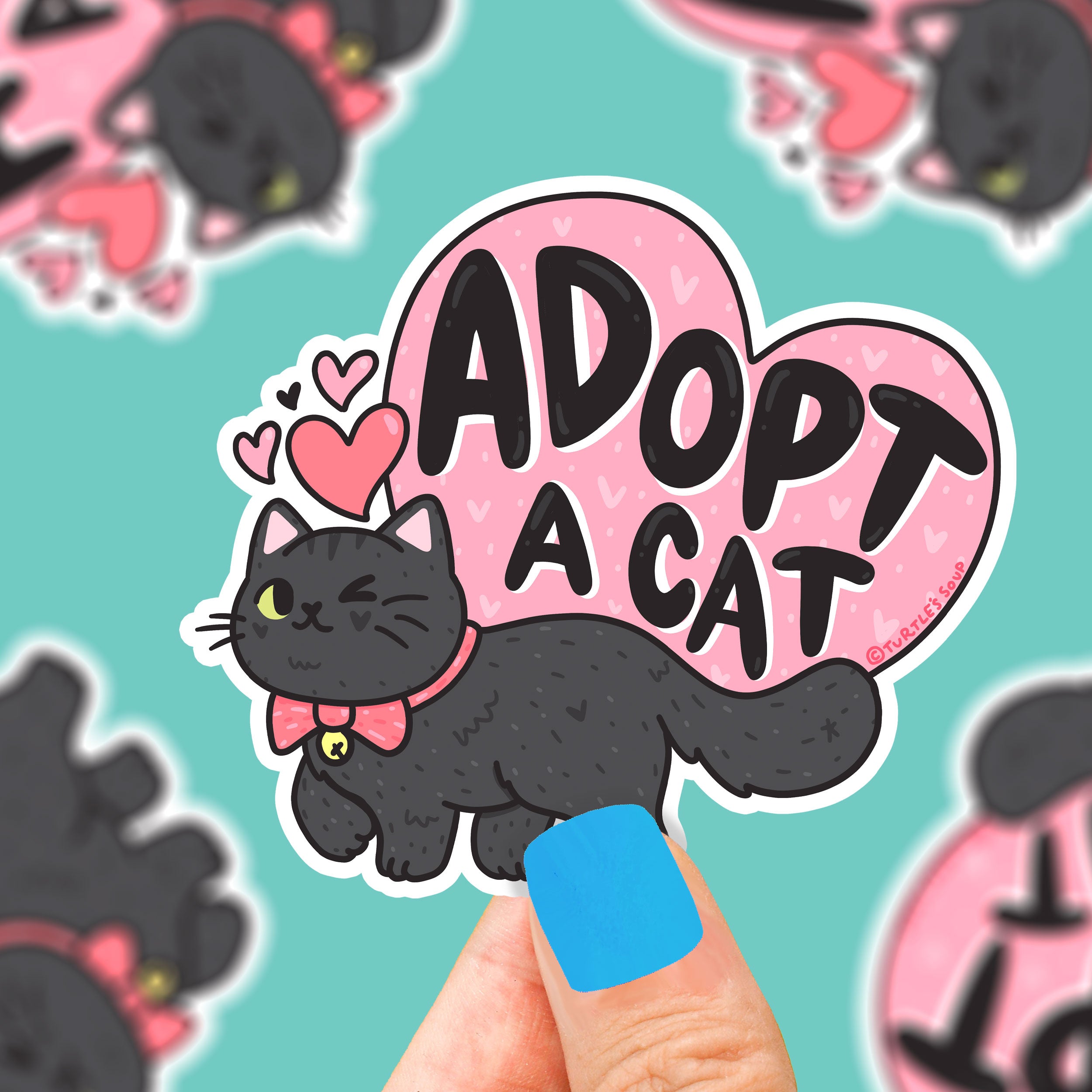 Adopt a Cat Vinyl Sticker
