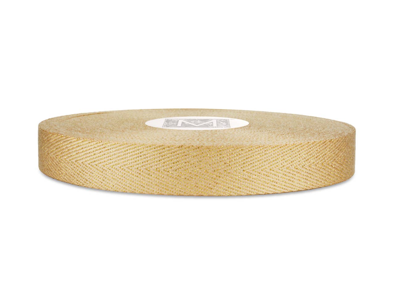 Sparkling Herringbone - Tan/Gold Sparkle