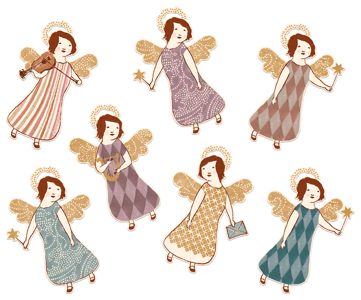 *NEW* Gift tags, Angels, 14 pcs.