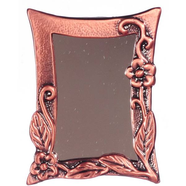 Antique Copper Dollhouse Miniature Mirror