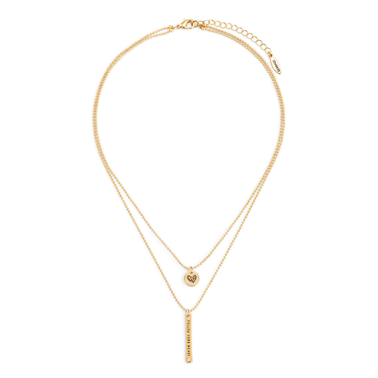 Winnie-the-Pooh Follow Your Heart Gold Layered Necklace