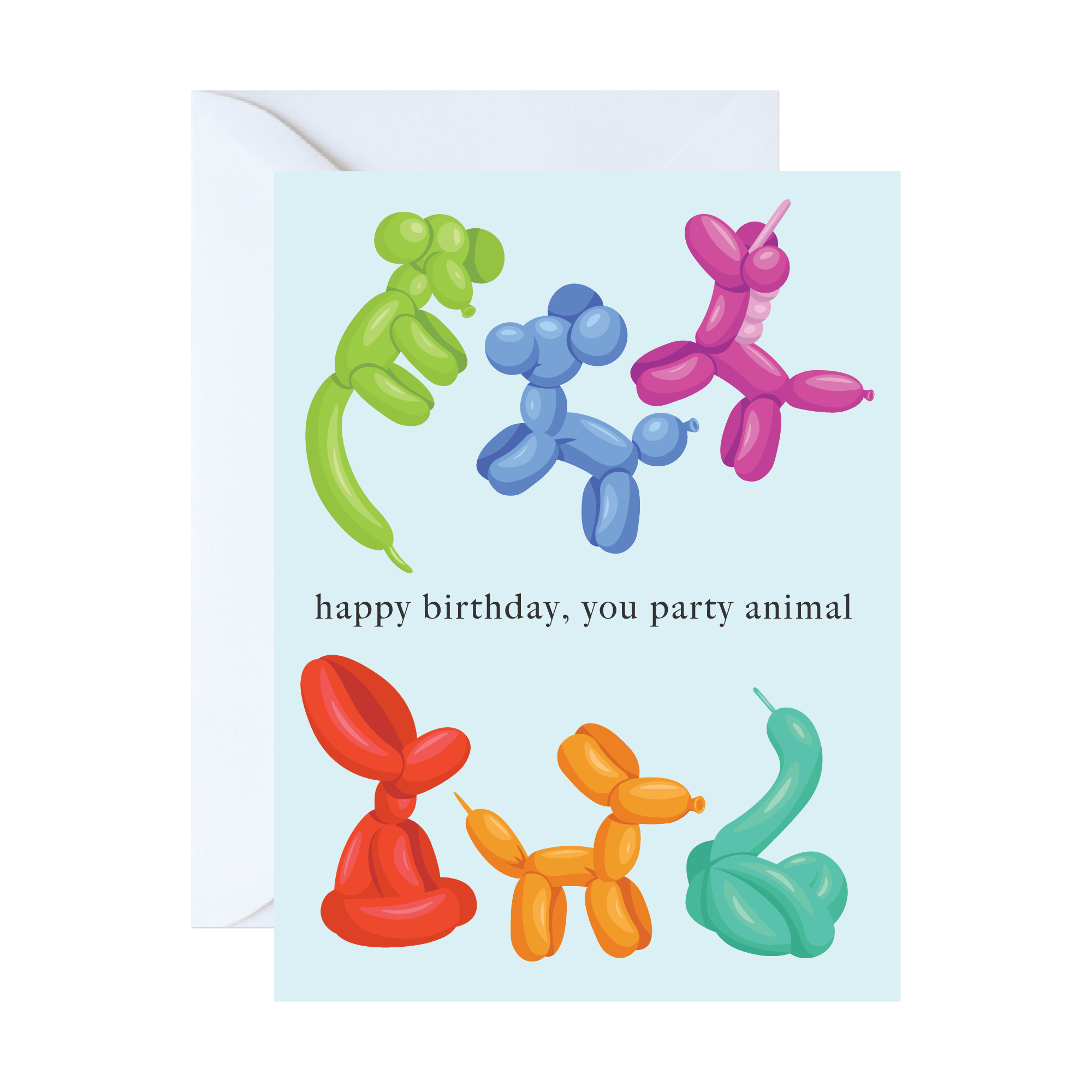 Balloon Animals, Birthday Card