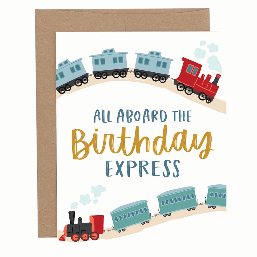 All Aboard Birthday Card
