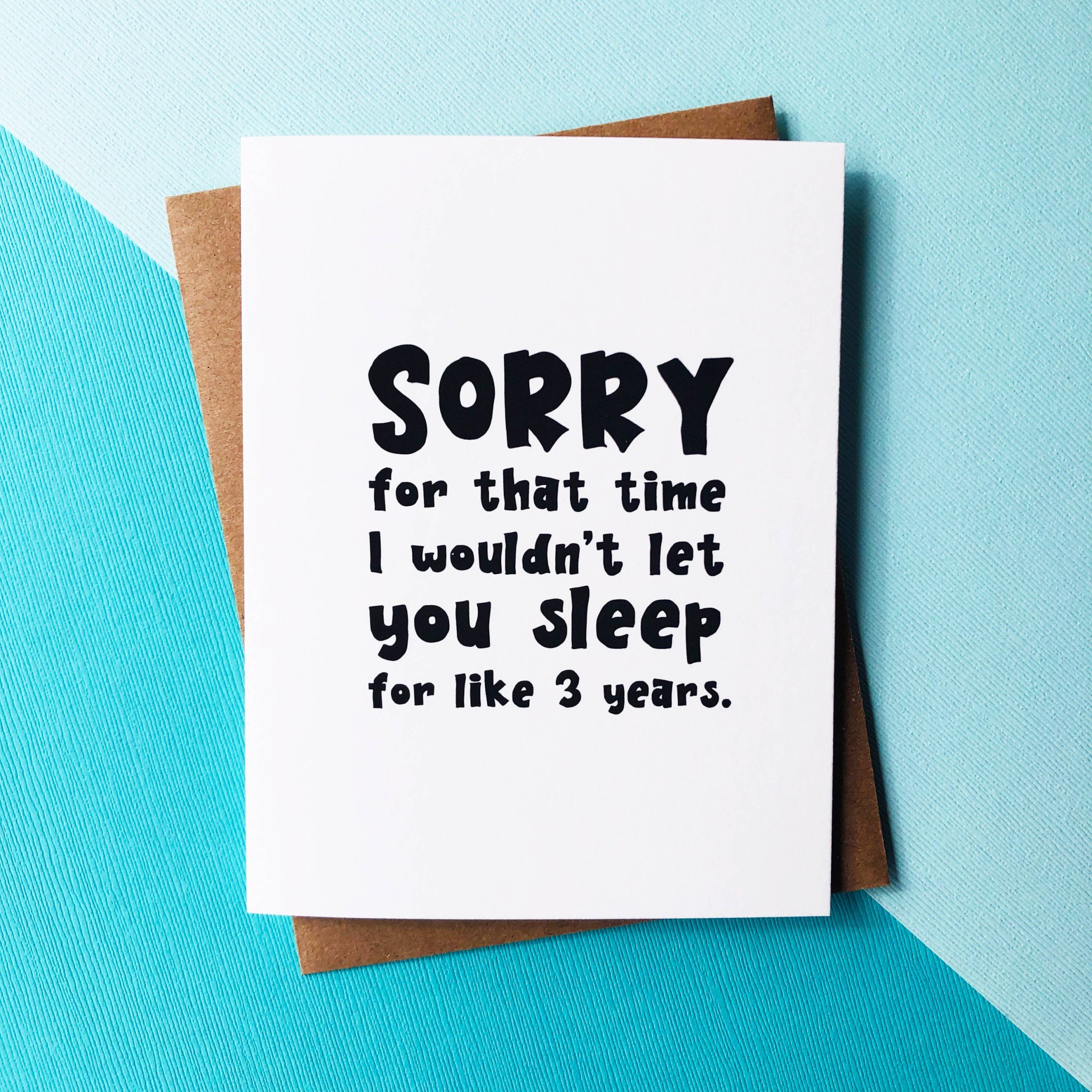 Sleepless Years Mother's Day Card