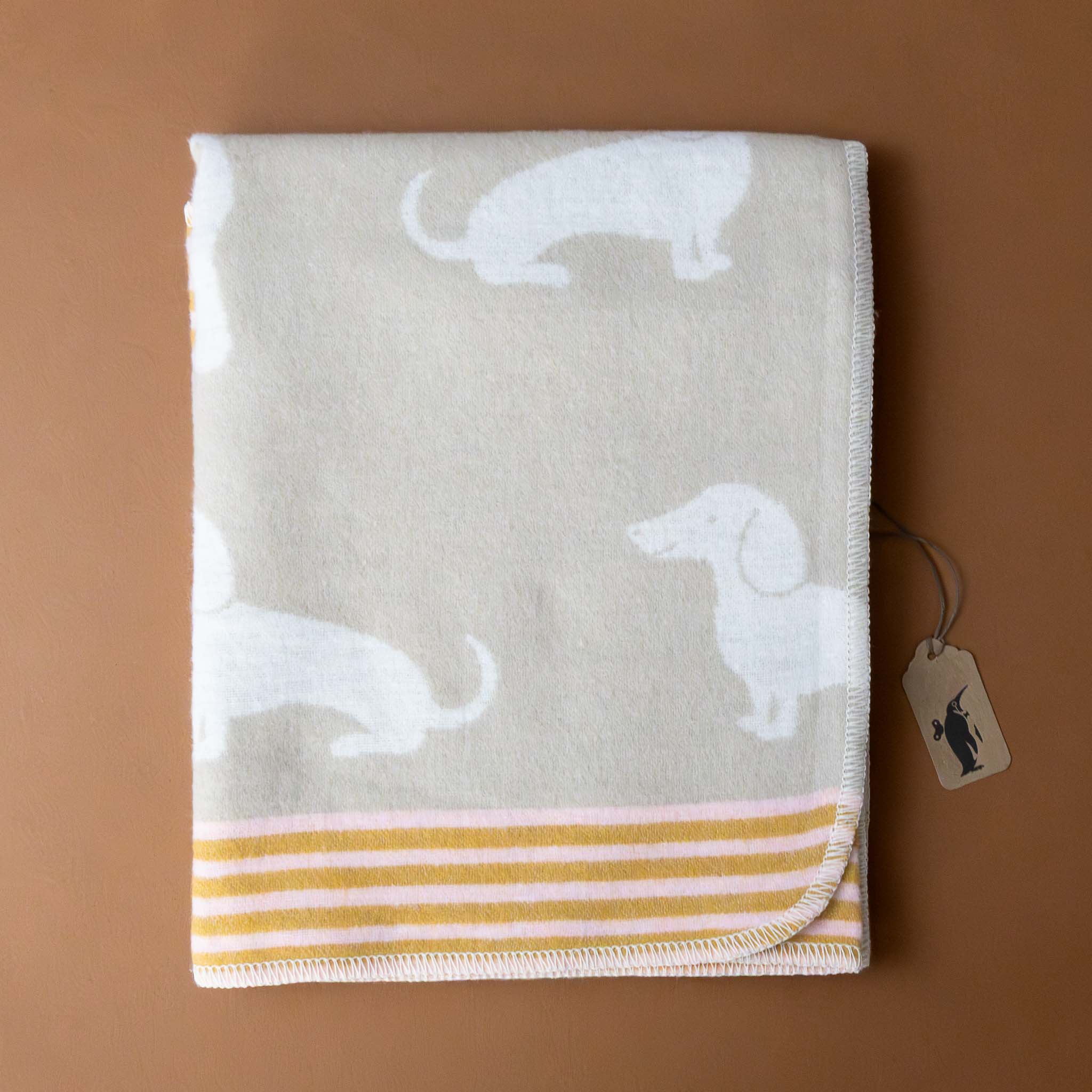 Baby Blanket | Dachshund-oodle - Ecru