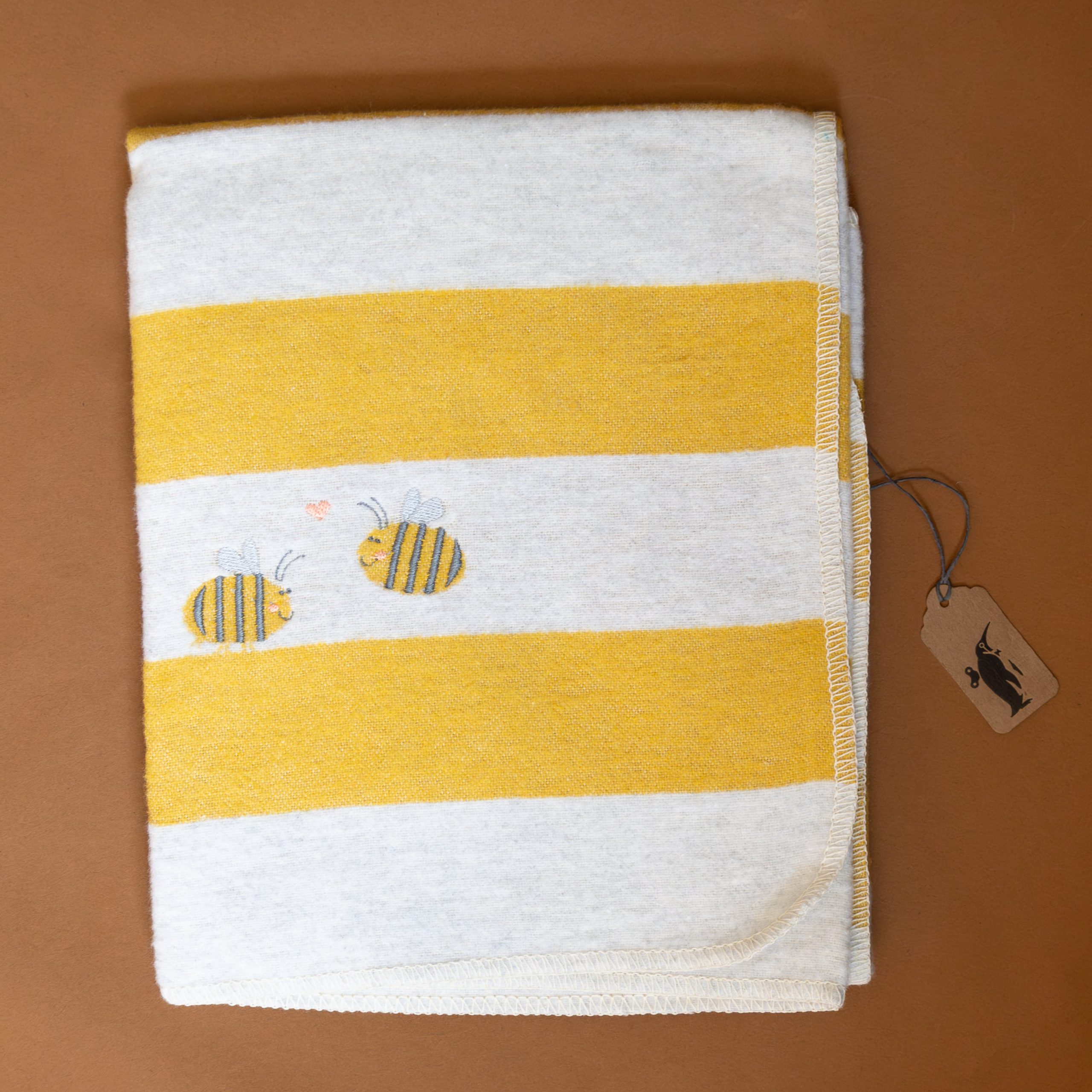 Baby Blanket | Embroidered Bumblebee
