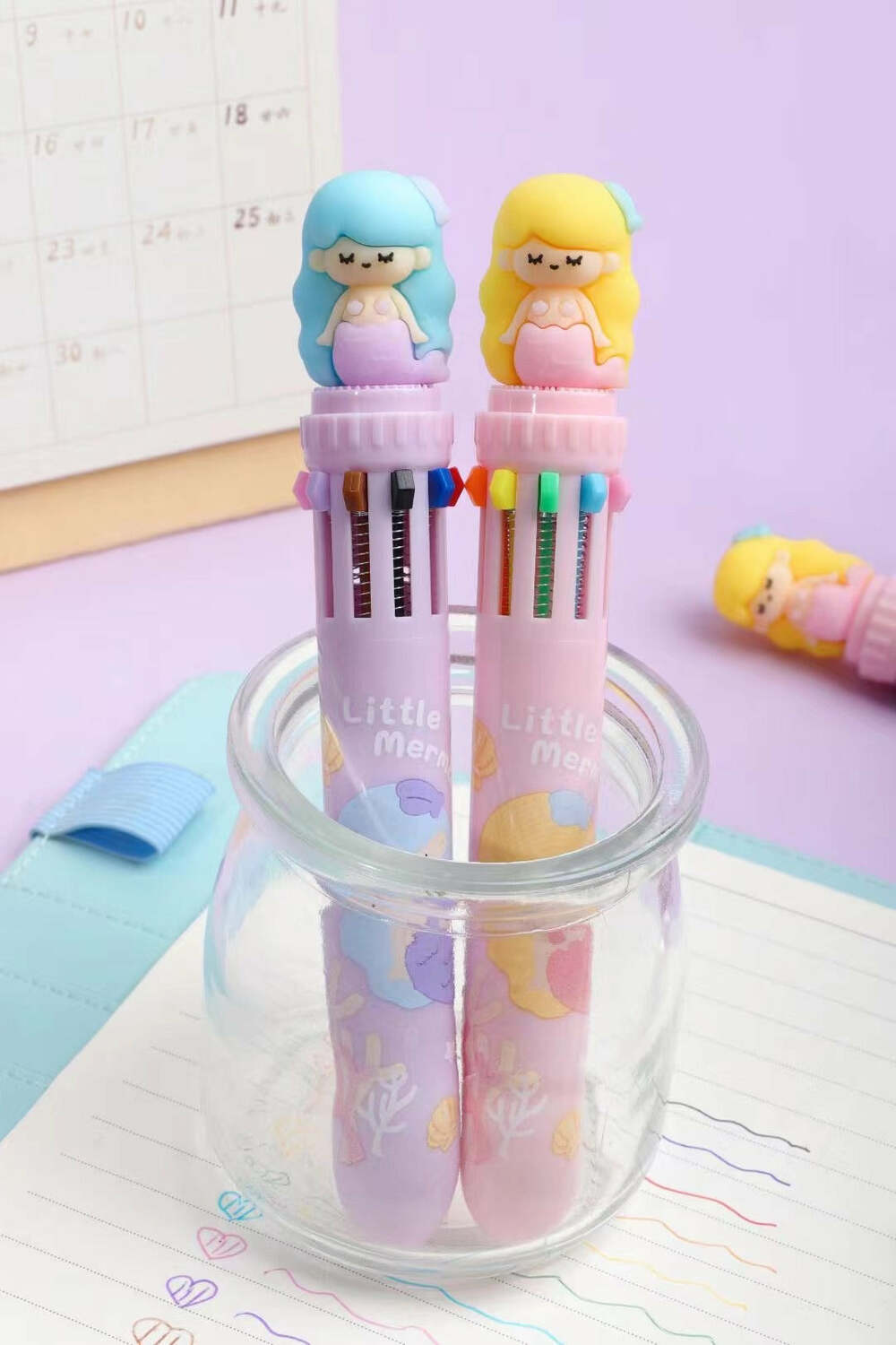 Mermaid Color Retractable Ball Pen