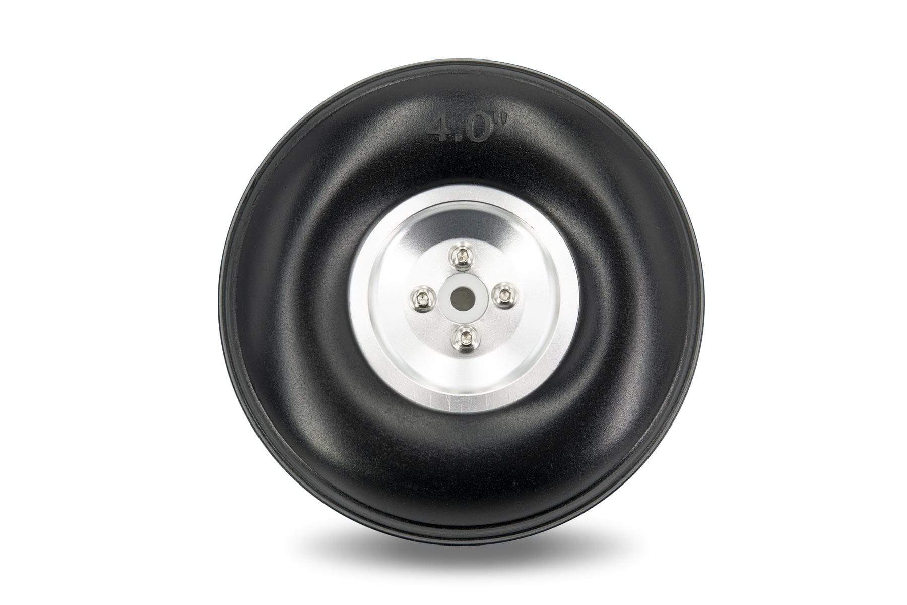 BenchCraft 102mm (4") x 35mm Treaded Polyurethane Wheel w/ Aluminum Hub for 5mm Axle