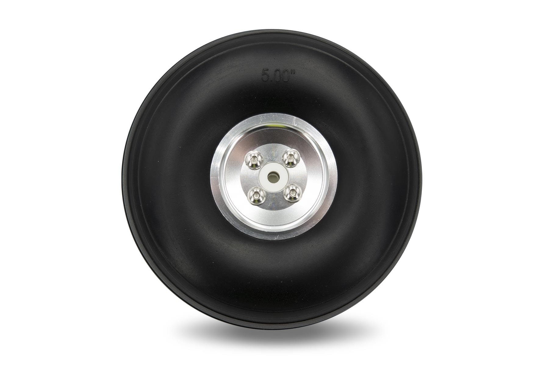 BenchCraft 127mm (5") x 46mm Treaded Polyurethane Wheel w/ Aluminum Hub for 5mm Axle