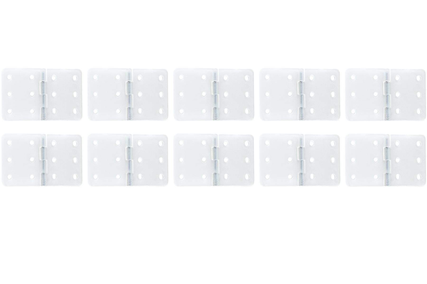 BenchCraft 16mm x 28mm Nylon Pinned Hinges - White (10 Pack)