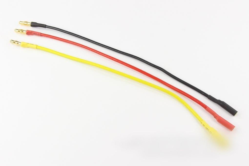 BenchCraft 200mm (8") Motor Extensions with 4mm Bullet Connectors (3 Pack)