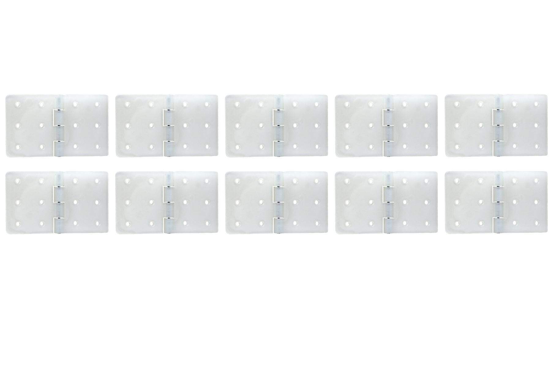 BenchCraft 20mm x 36mm Nylon Pinned Hinges - White (10 Pack)