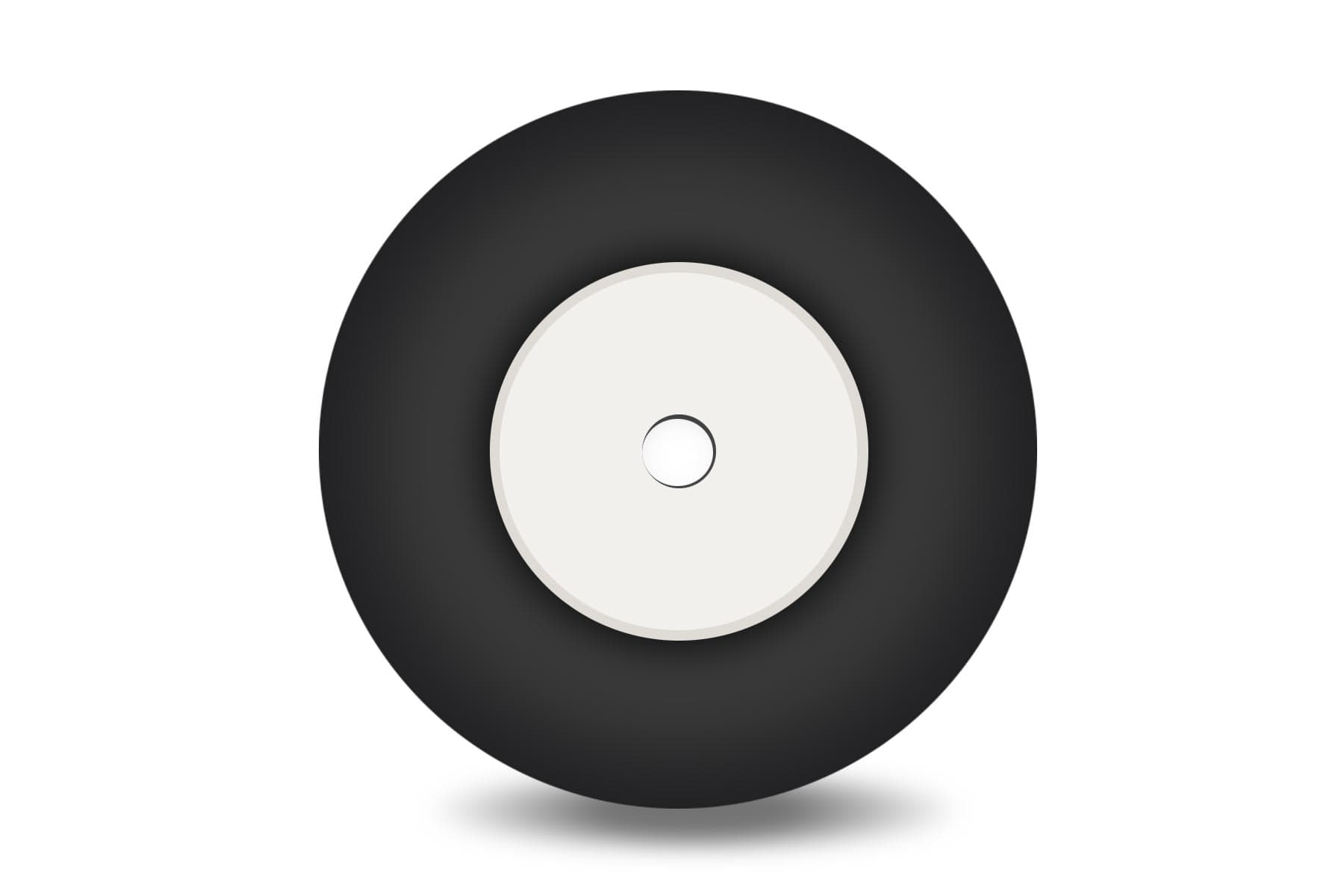 BenchCraft 25mm (1") x 13mm Solid Rubber Wheel for 2.3mm Axle