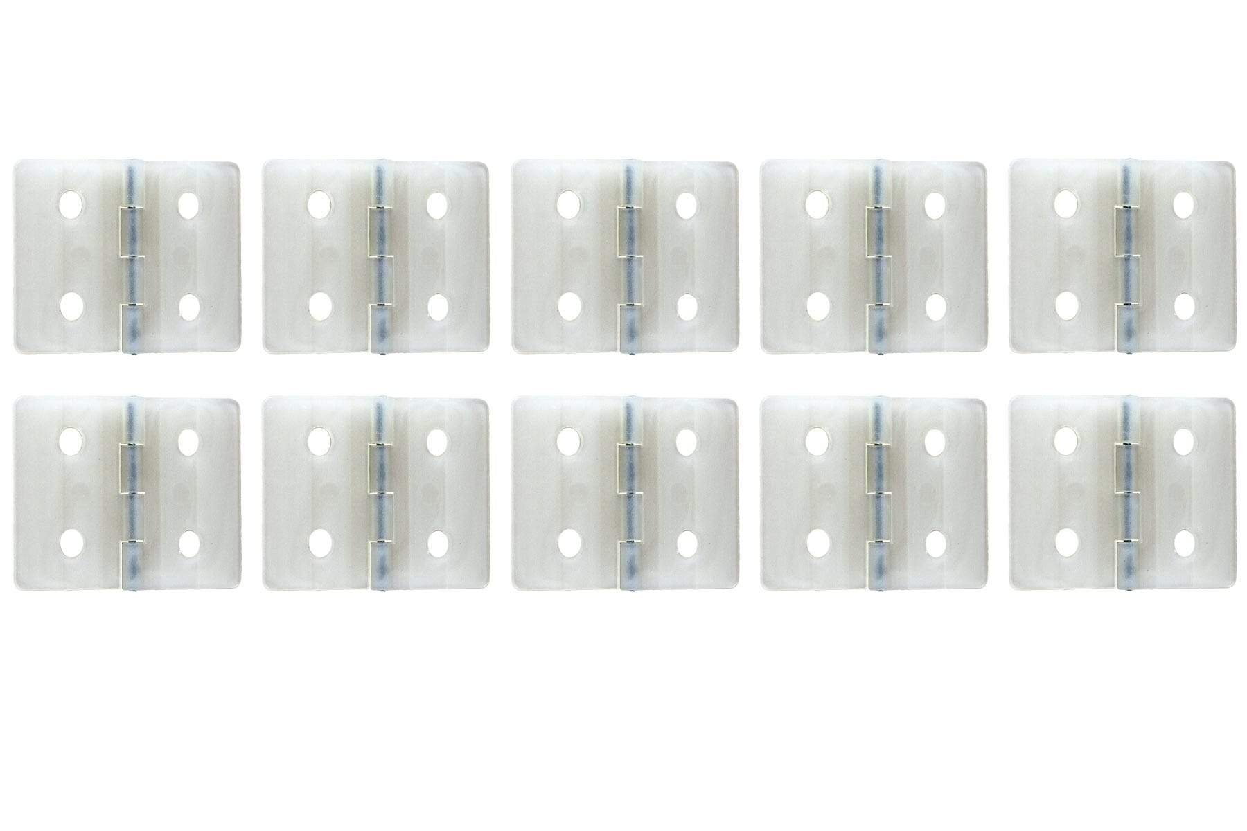 BenchCraft 27mm x 36mm Nylon Pinned Hinges - White (10 Pack)