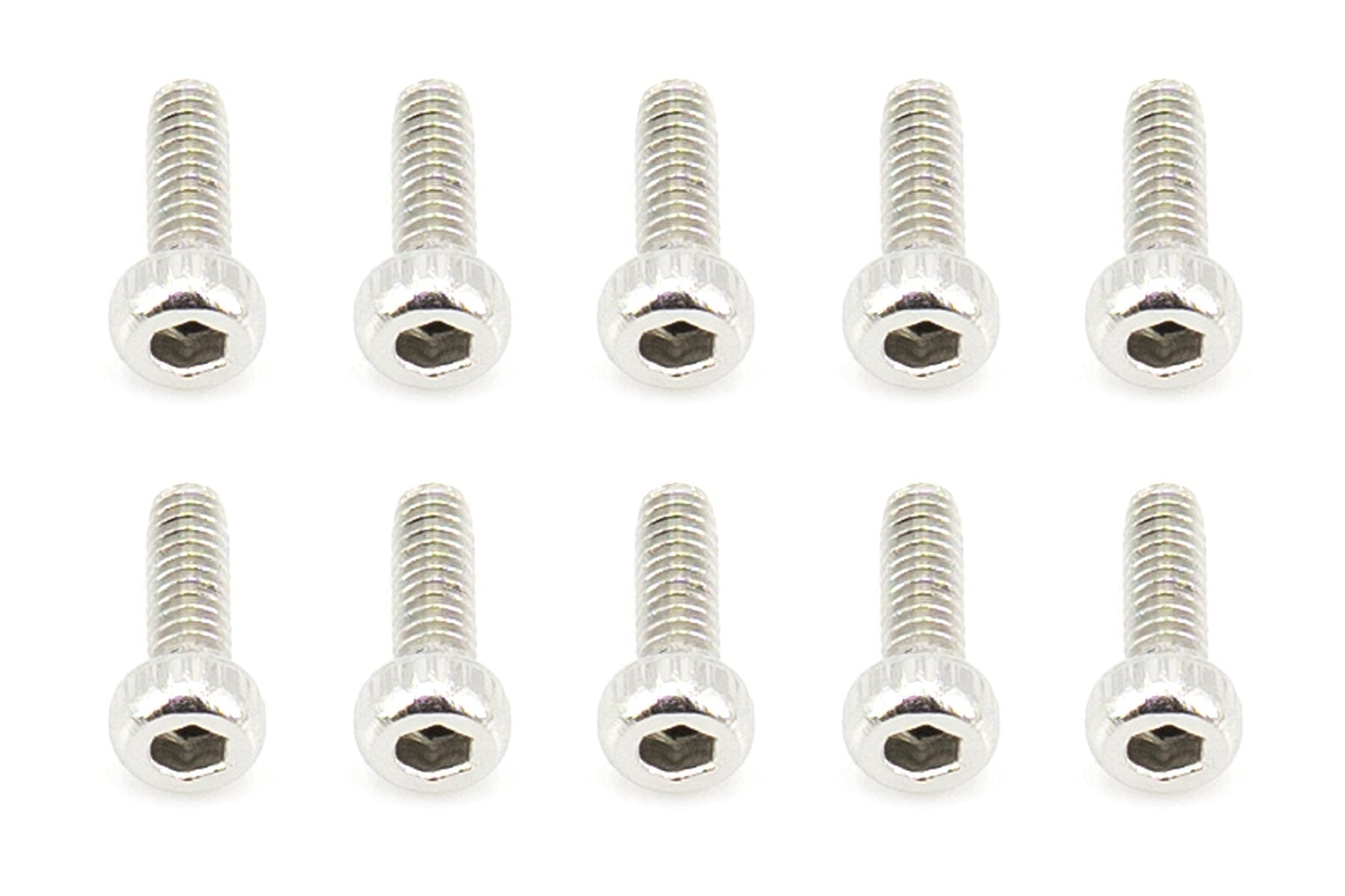 BenchCraft 2mm x 6mm Stainless Steel Machine Hex Screws (10 Pack)