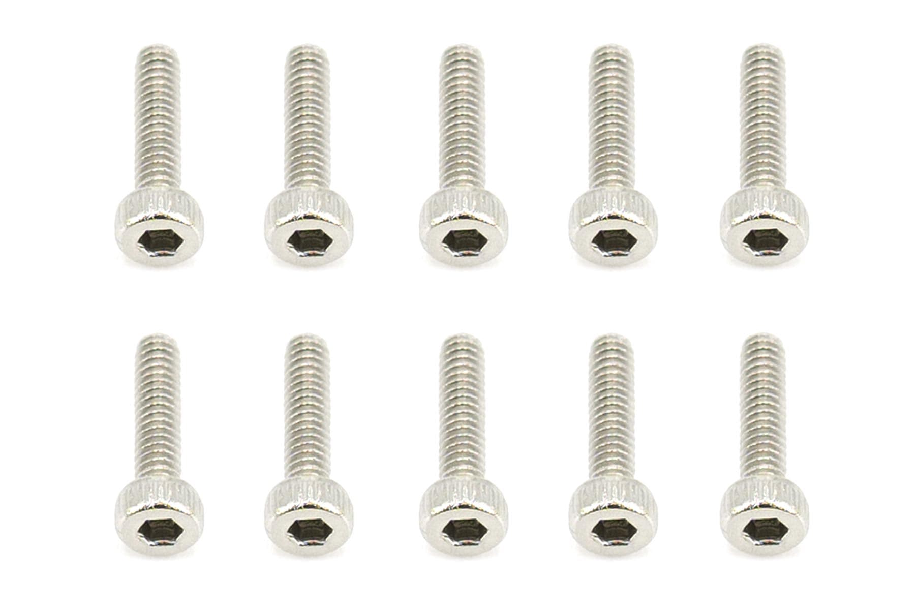 BenchCraft 2mm x 8mm Stainless Steel Machine Hex Screws (10 Pack)