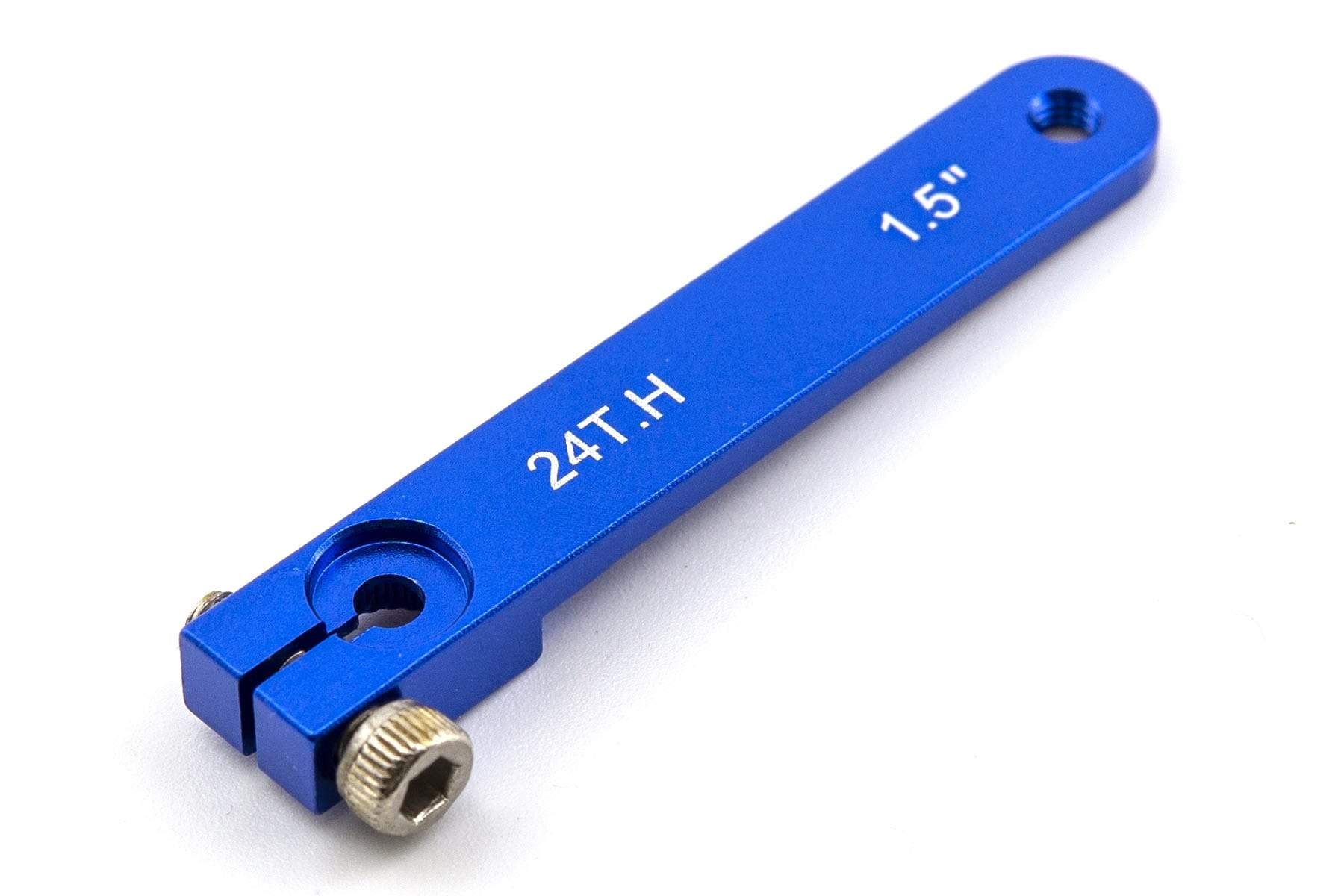 BenchCraft 38mm (1.5") Aluminum 24T Hitec Servo Arm - Blue