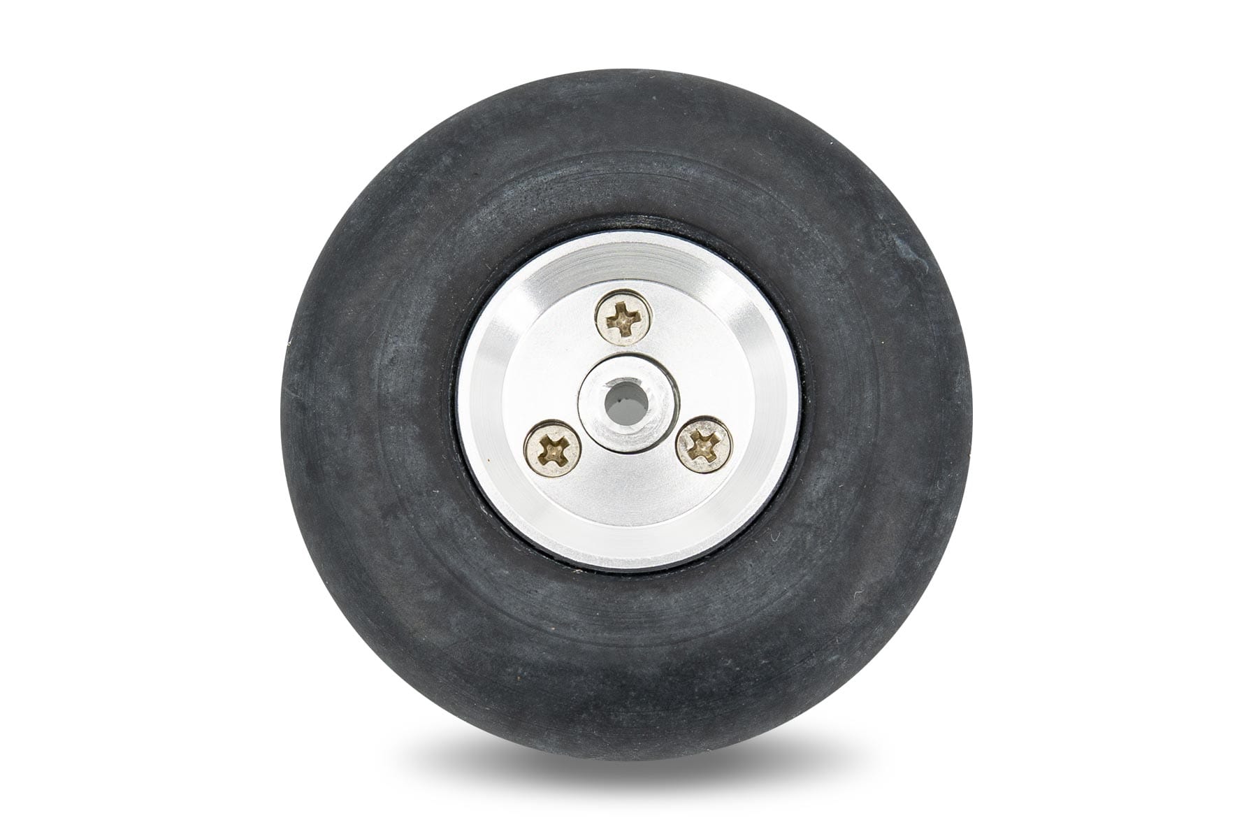 BenchCraft 48mm (1.9") x 15mm Solid Rubber Wheel w/ Aluminum Hub for 3mm Axle