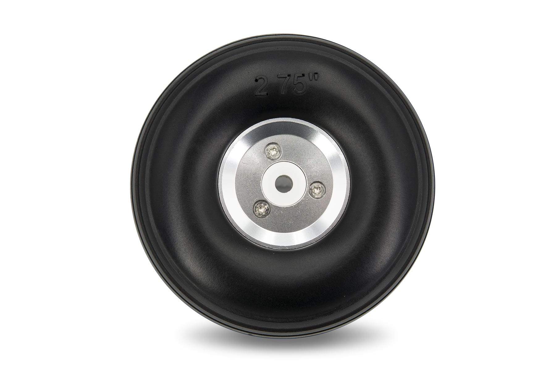 BenchCraft 70mm (2.75") x 25mm Treaded Polyurethane Wheel w/ Aluminum Hub for 4mm Axle