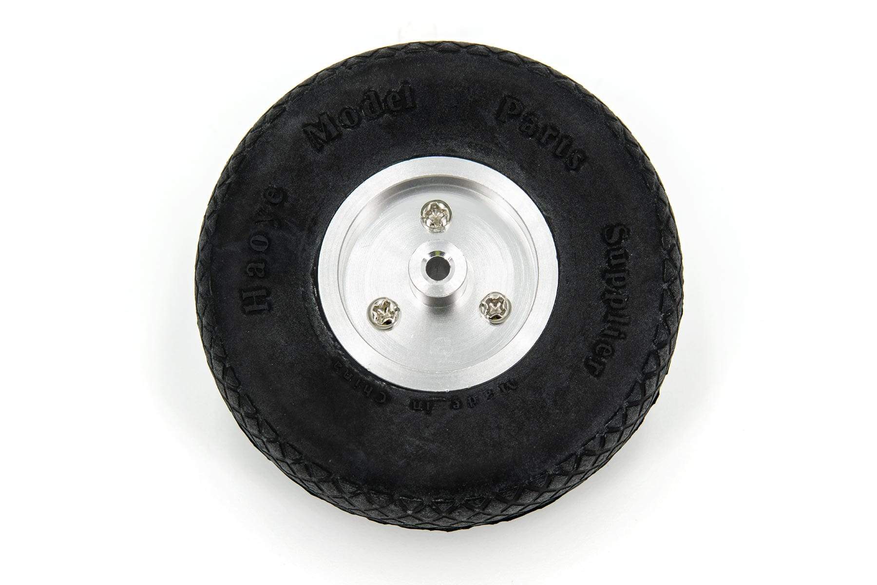 BenchCraft 76mm (3") x 23mm Solid Rubber Wheel w/ Aluminum Hub for 3.5mm Axle