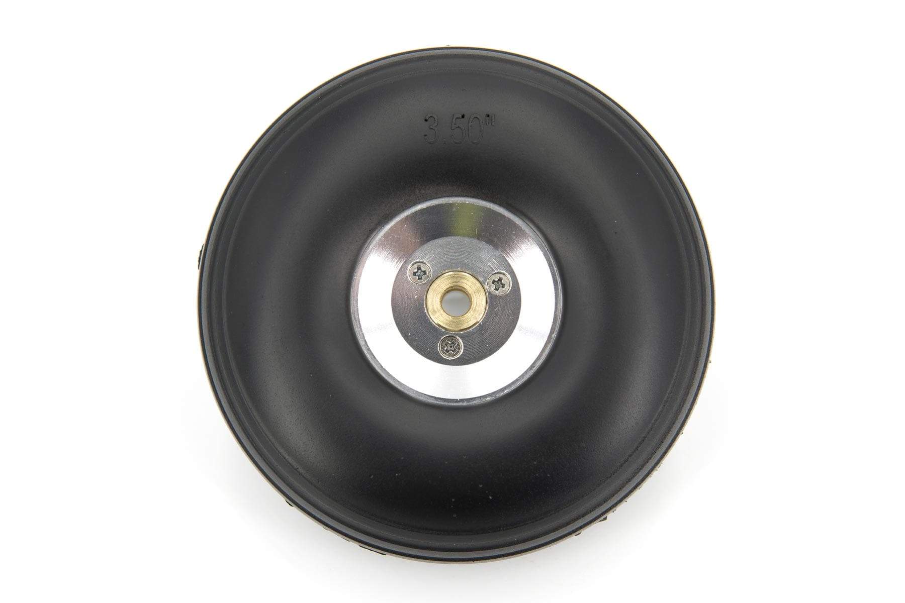 BenchCraft 89mm (3.5") x 32mm Treaded Polyurethane Wheel w/ Aluminum Hub for 5mm Axle