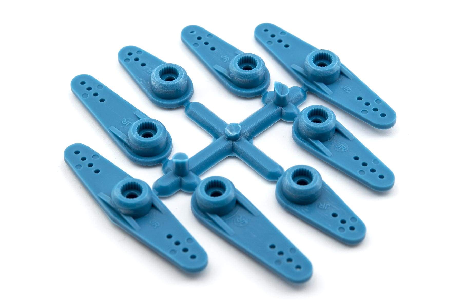 BenchCraft Heavy Duty 23T JR Servo Arm Set - Blue (8 Pcs)