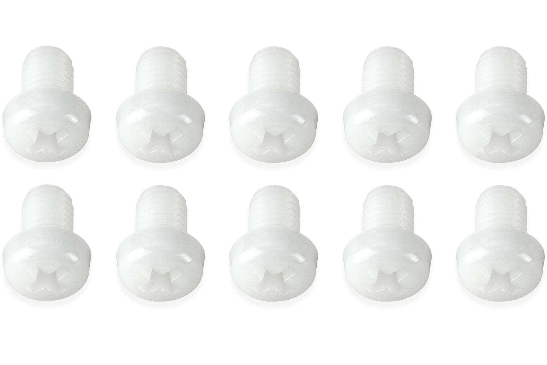 BenchCraft M8 x 12mm Nylon Screws - White (10 Pack)
