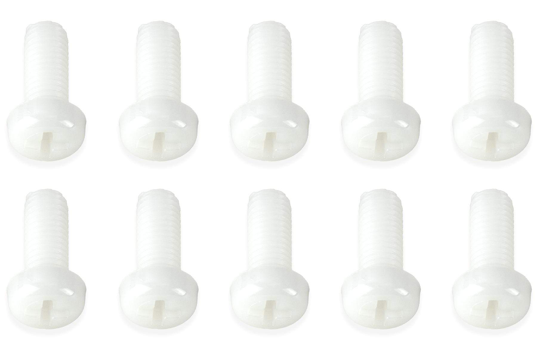 BenchCraft M8 x 20mm Nylon Screws - White (10 Pack)