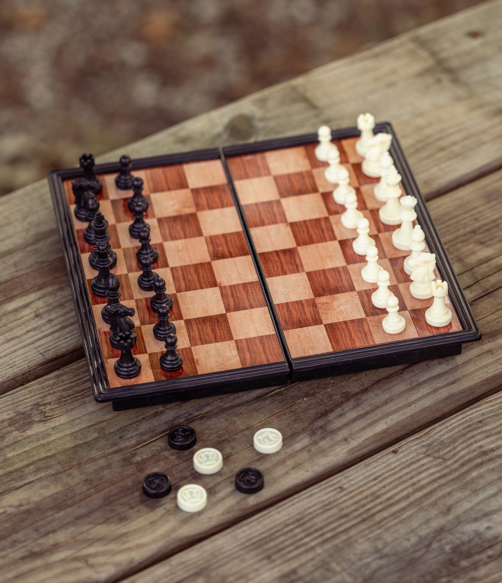 Bunk House™ King Of The Hill™ Travel Chess And Checkers Set