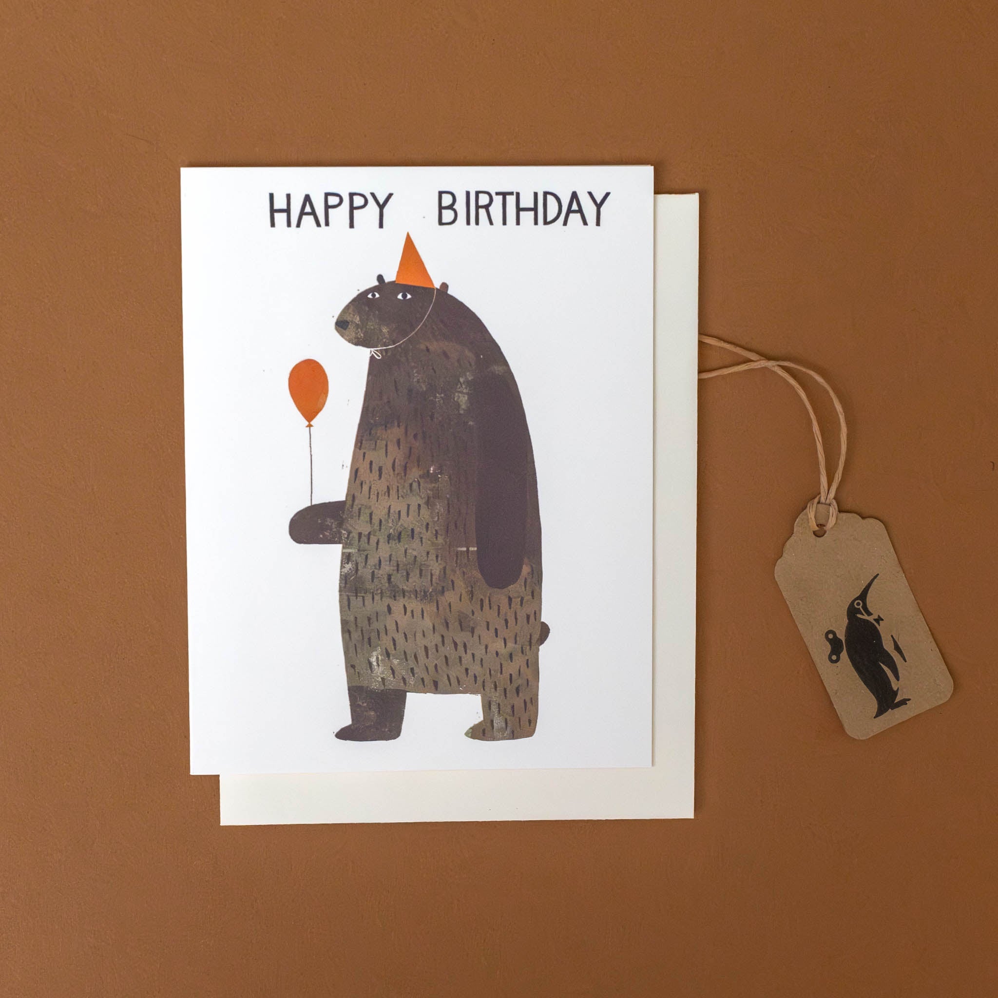 Birthday Bear & a Balloon Greeting Card