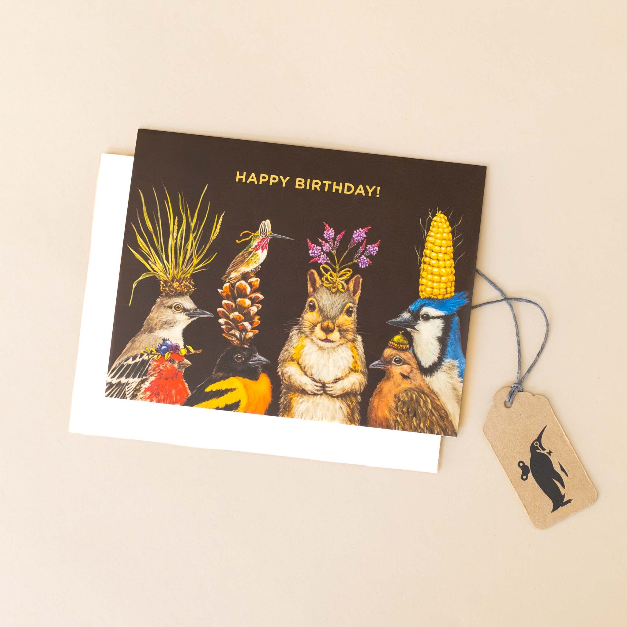 Birthday Squirrel & Friends Greeting Card