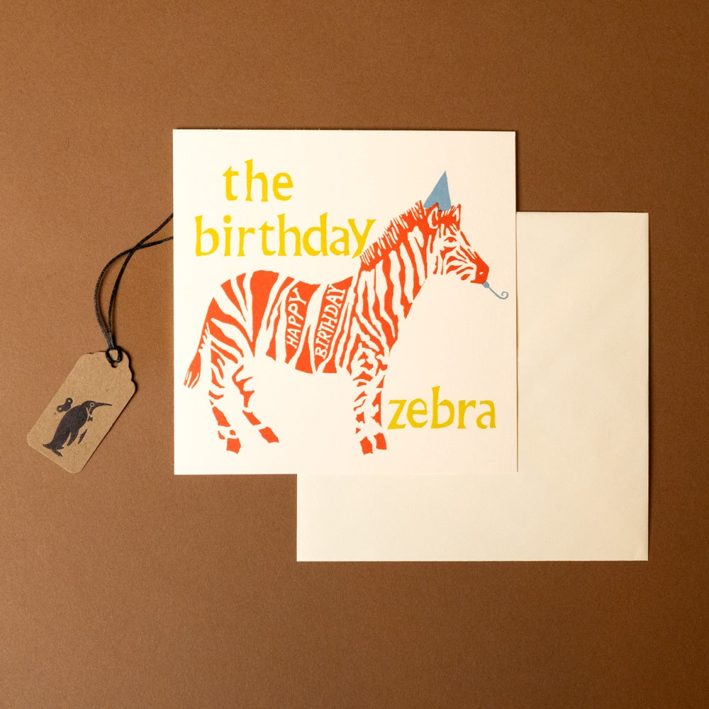 Birthday Zebra Greeting Card