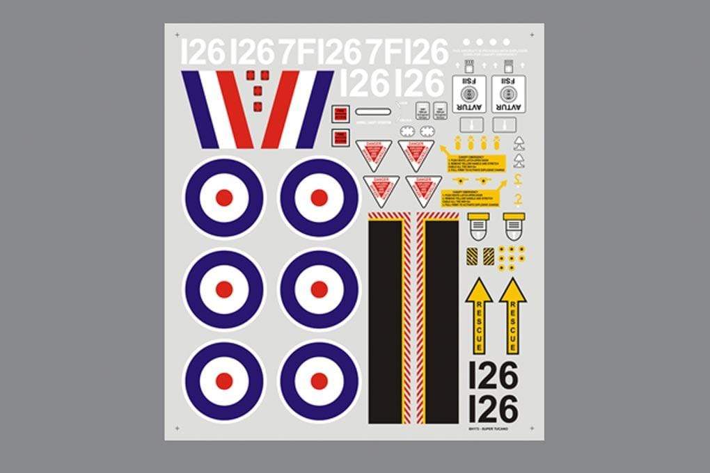 Black Horse 1730mm Super Tucano Decal Sheet